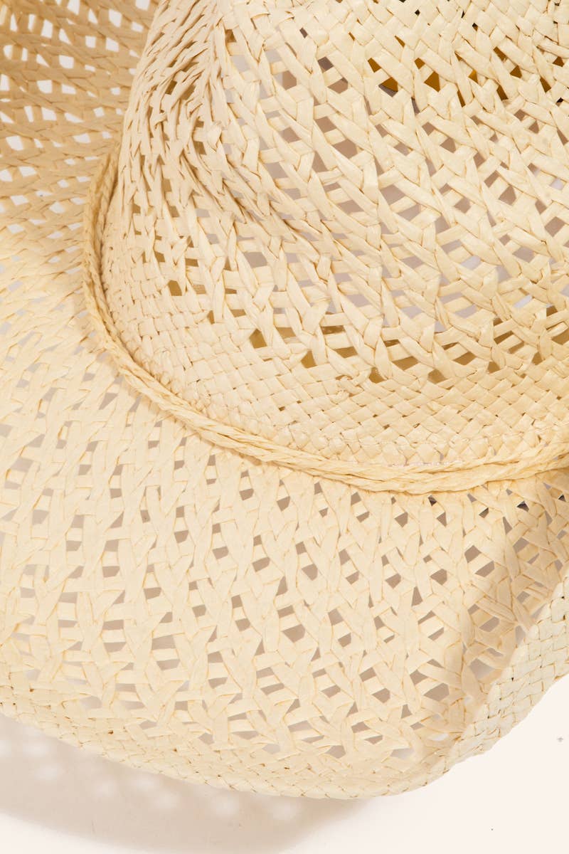 Straw Braided String Cowboy Hat