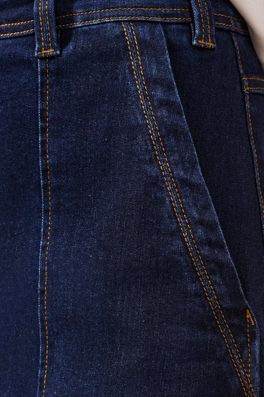 Comfort Stretch Audrey Pull-On Denim Skort Patch Pockets