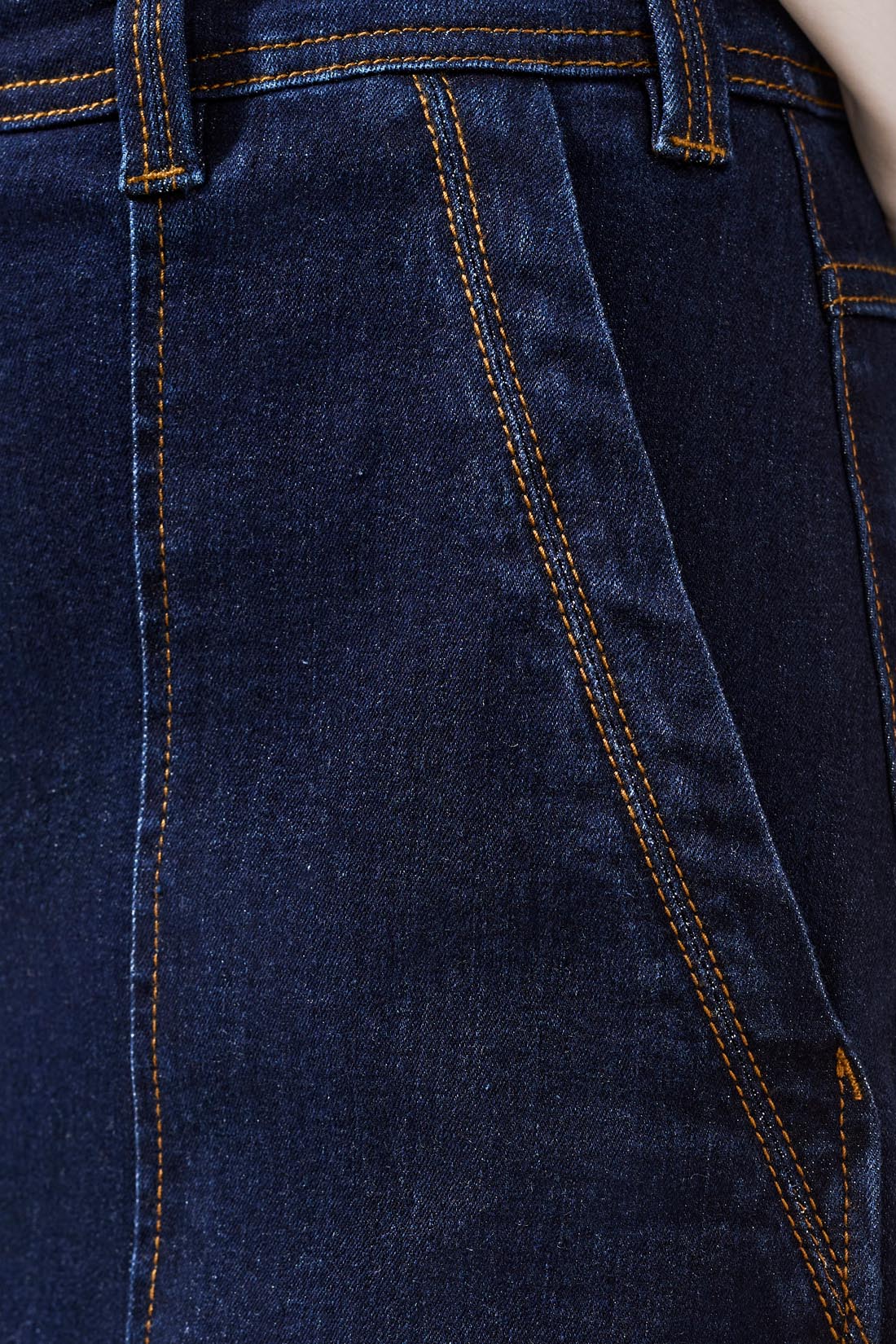 Comfort Stretch Audrey Pull-On Denim Skort Patch Pockets