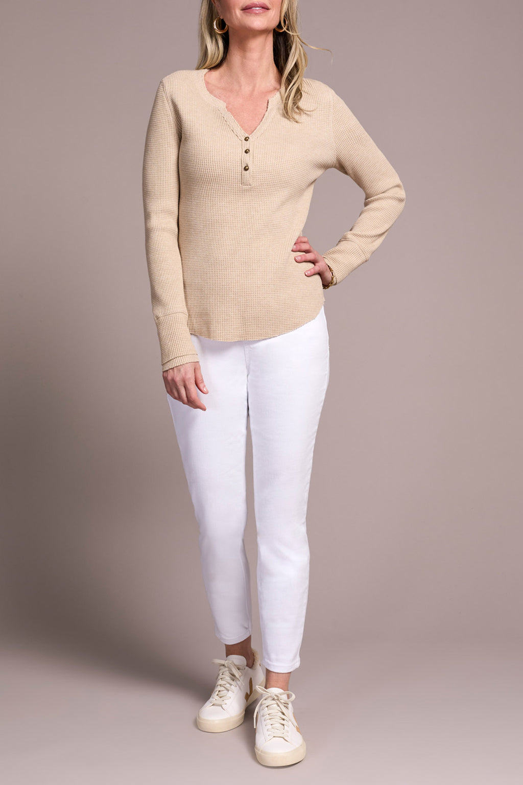 Henley Top with Buttons