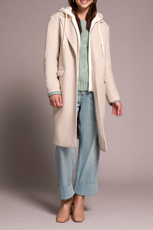 Trench Coat with Fooler Hoodie