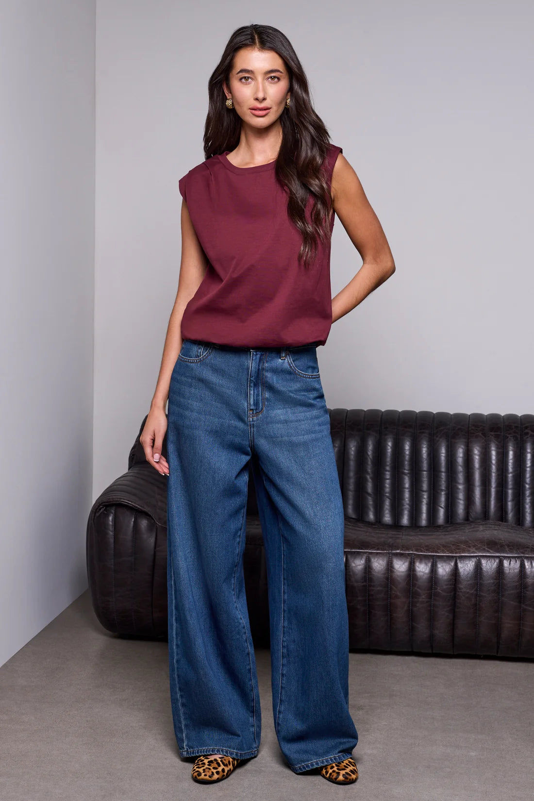 Brooke Drama Wide Leg Denim Jeans