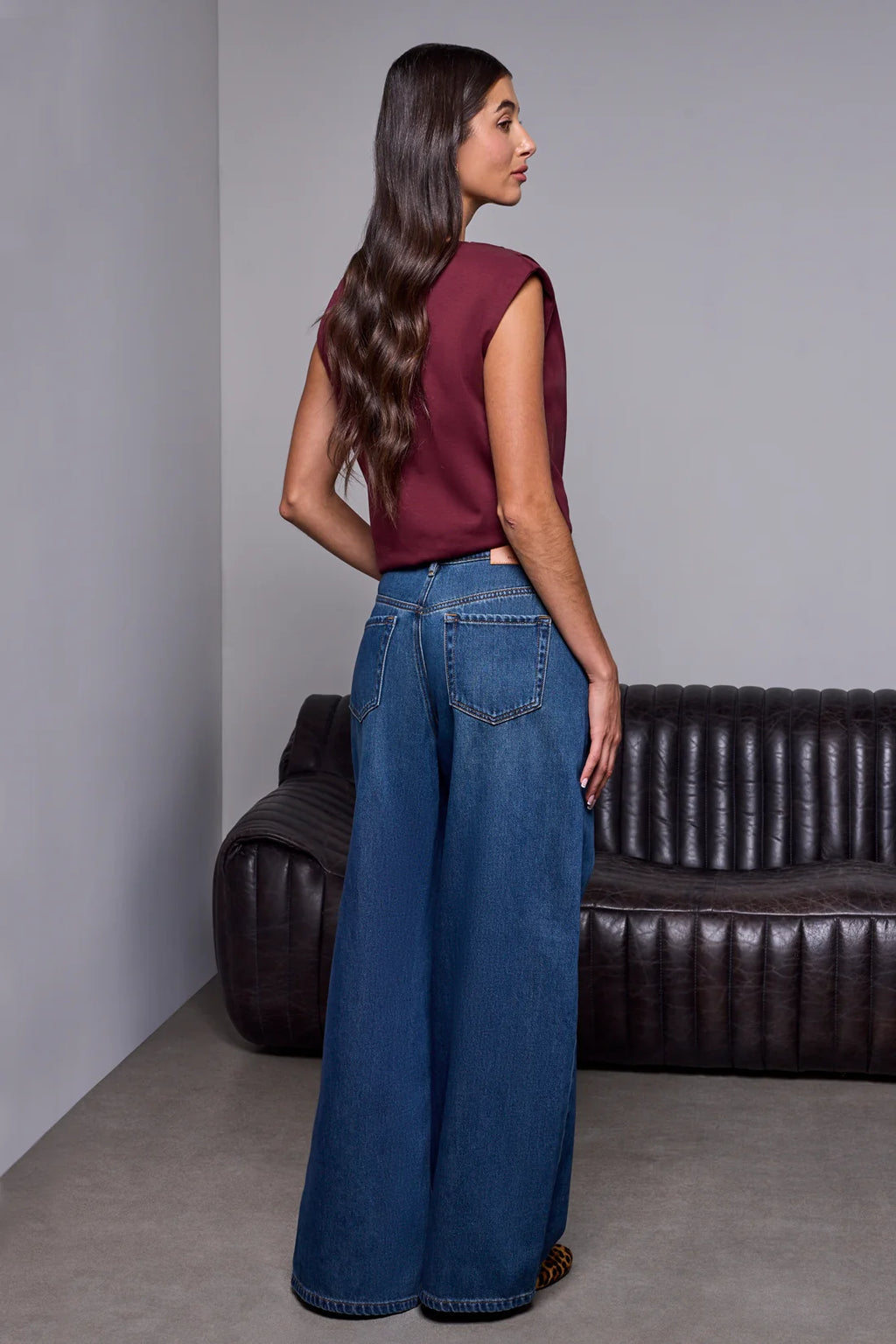 Brooke Drama Wide Leg Denim Jeans
