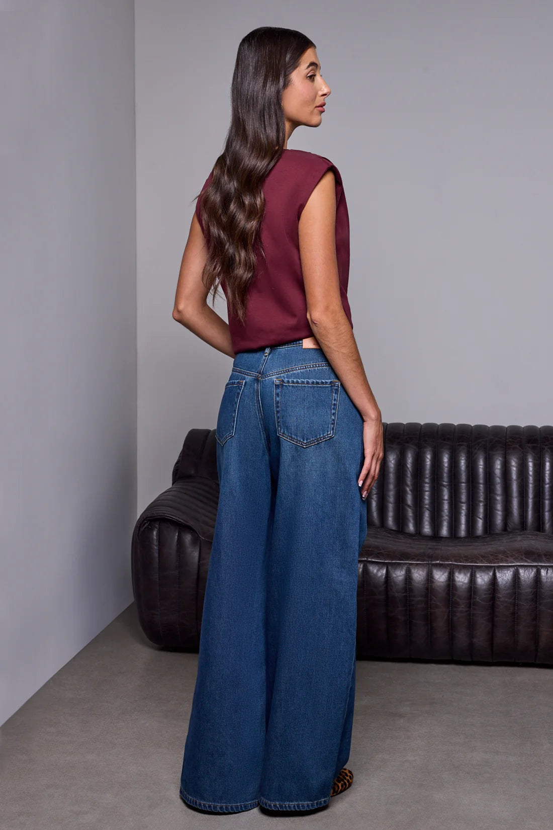 Brooke Drama Wide Leg Denim Jeans