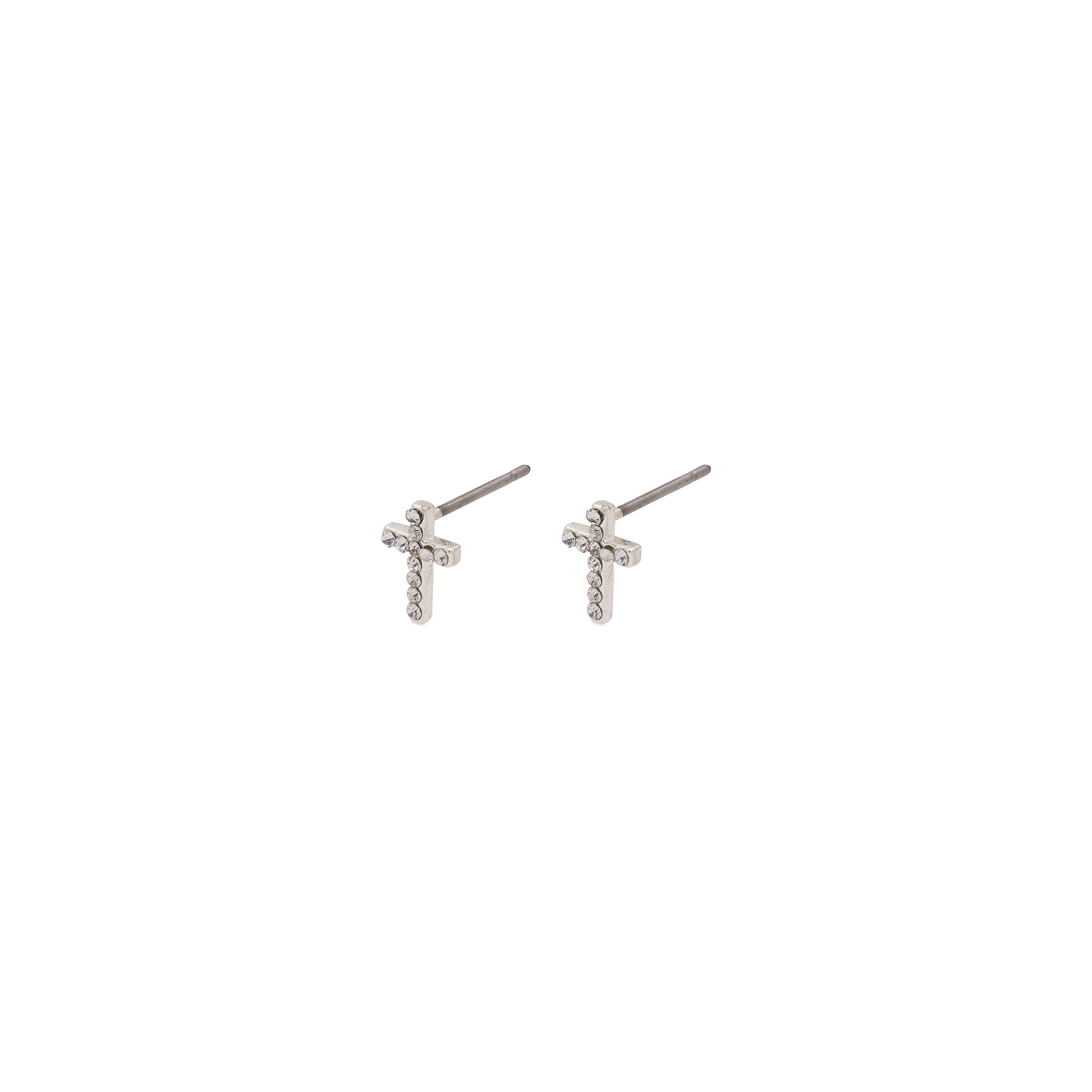 Clara crystal cross earrings