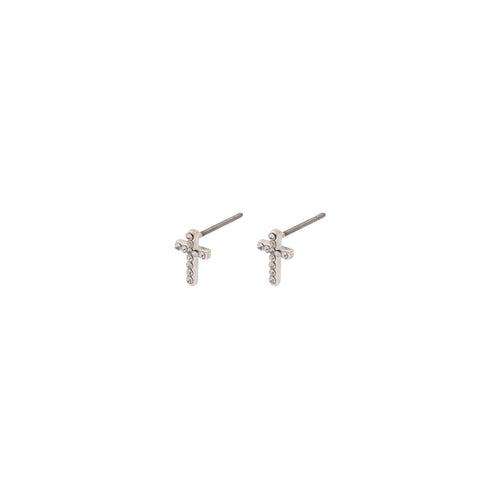 Clara crystal cross earrings