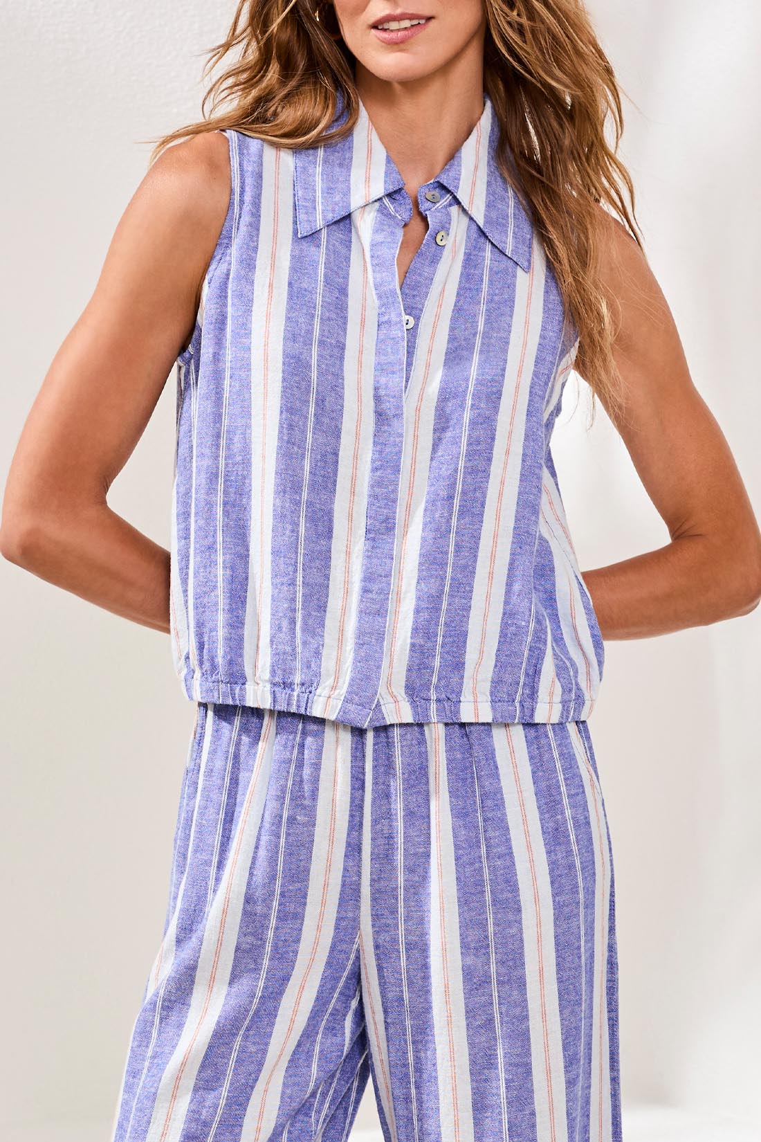 Hidden Placket Waist Detail Shirt
