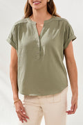 Extended Sleeve Popover Blouse