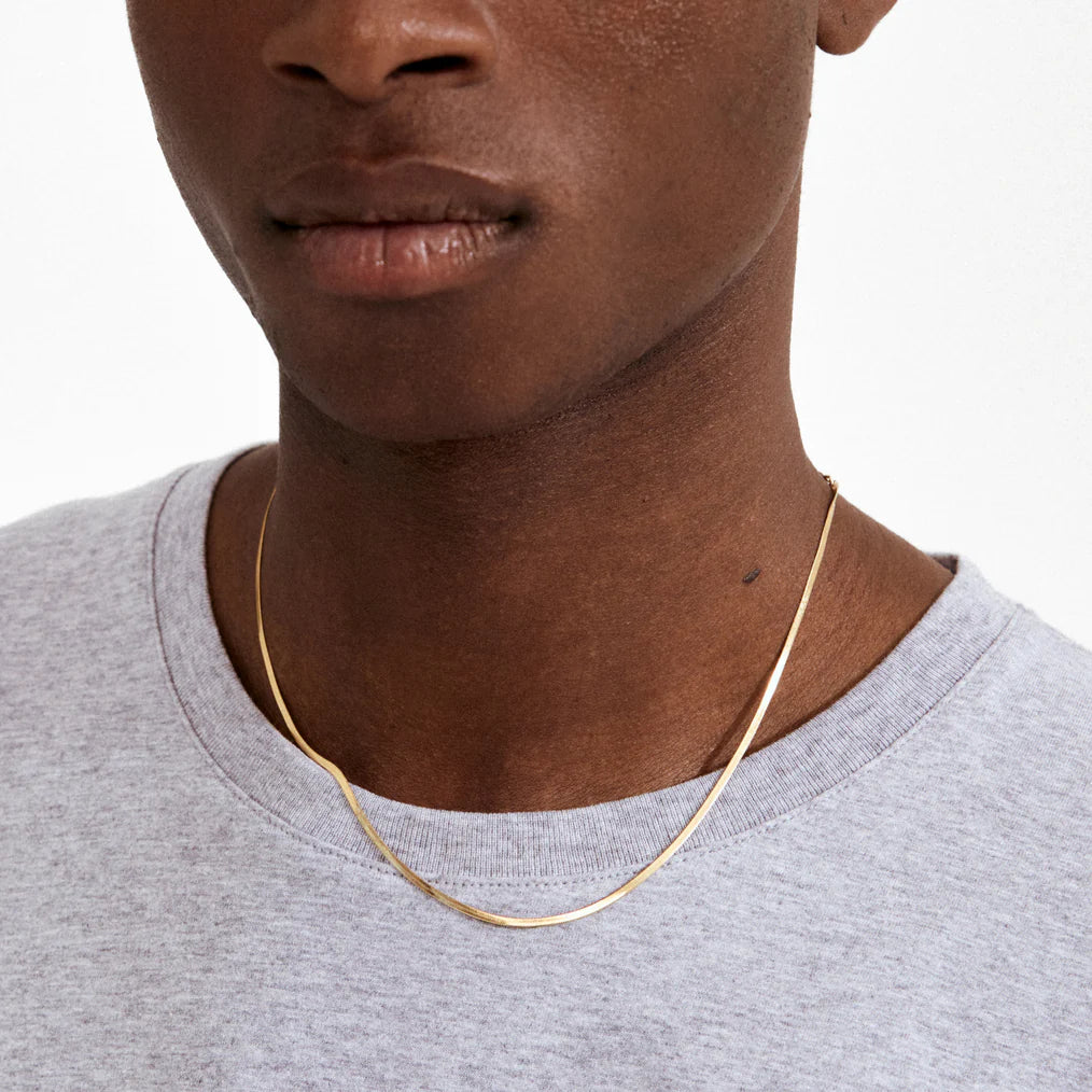 Nikita Herringbone Chain Necklace