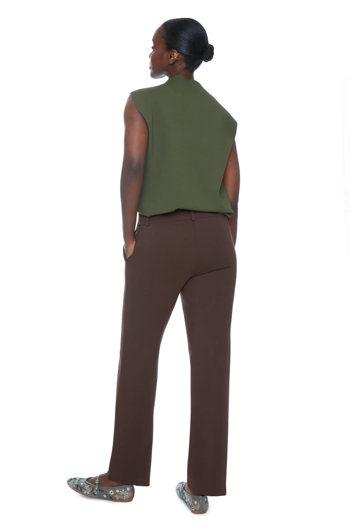 Ponte Straight Leg Pull-On Pant