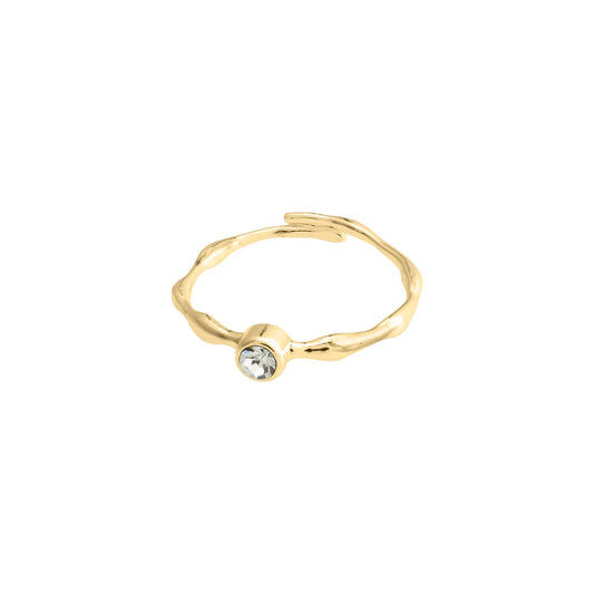 Lulu Recycled Organic Crystal Stack Ring