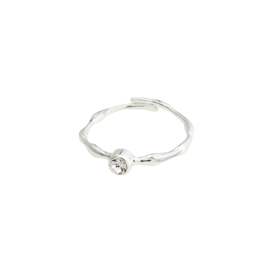 Lulu Recycled Organic Crystal Stack Ring