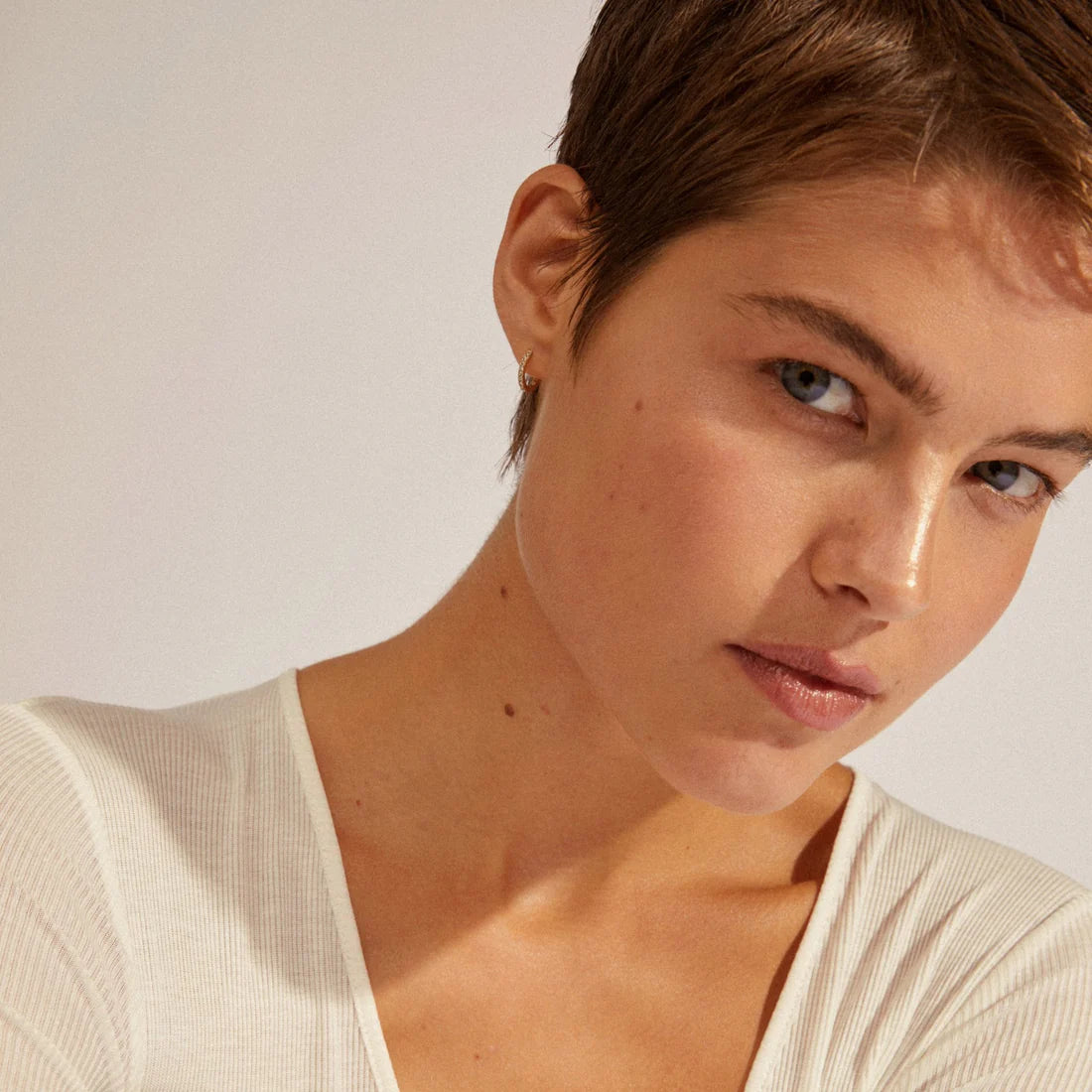 Ebna Small Crystal Hoops