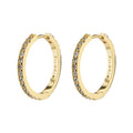 Ebna 18mm Medium Crystal Hoop Earrings