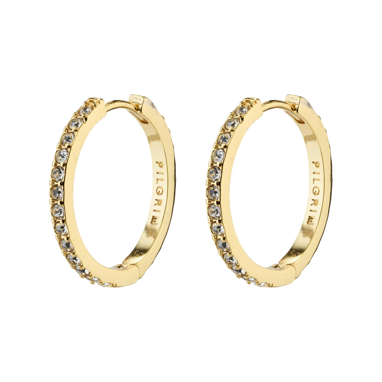 Ebna 18mm Medium Crystal Hoop Earrings