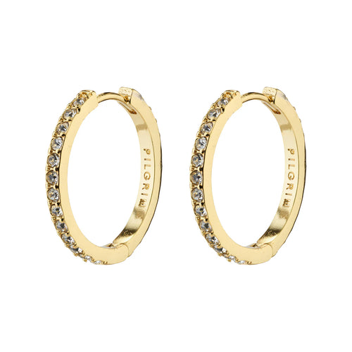 Ebna 18mm Medium Crystal Hoop Earrings
