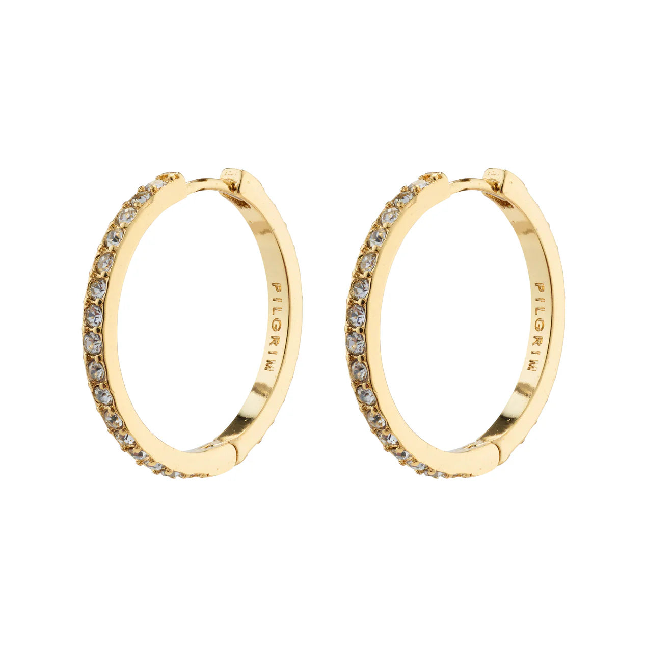 Ebna 22mm Large Crystal Hoop Earrings