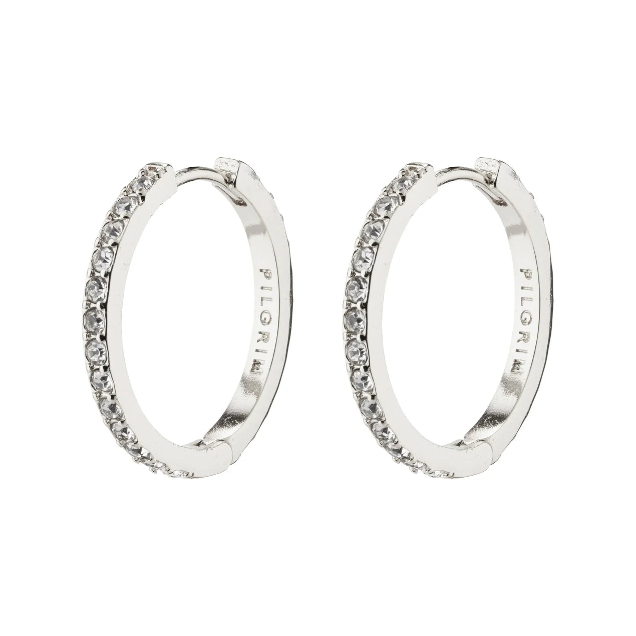 Ebna 18mm Medium Crystal Hoop Earrings