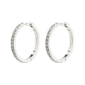 Ebna 22mm Large Crystal Hoop Earrings
