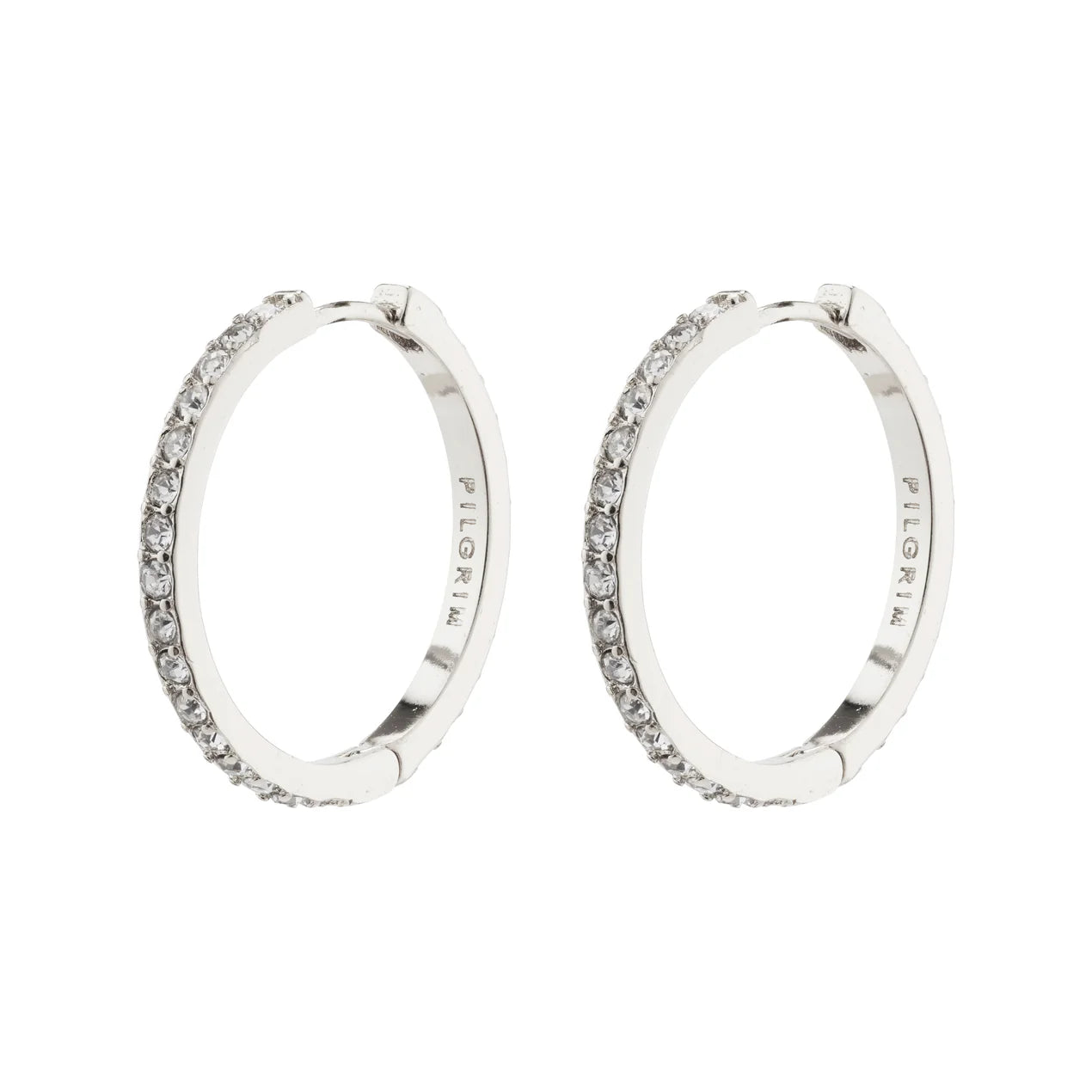 Ebna 22mm Large Crystal Hoop Earrings