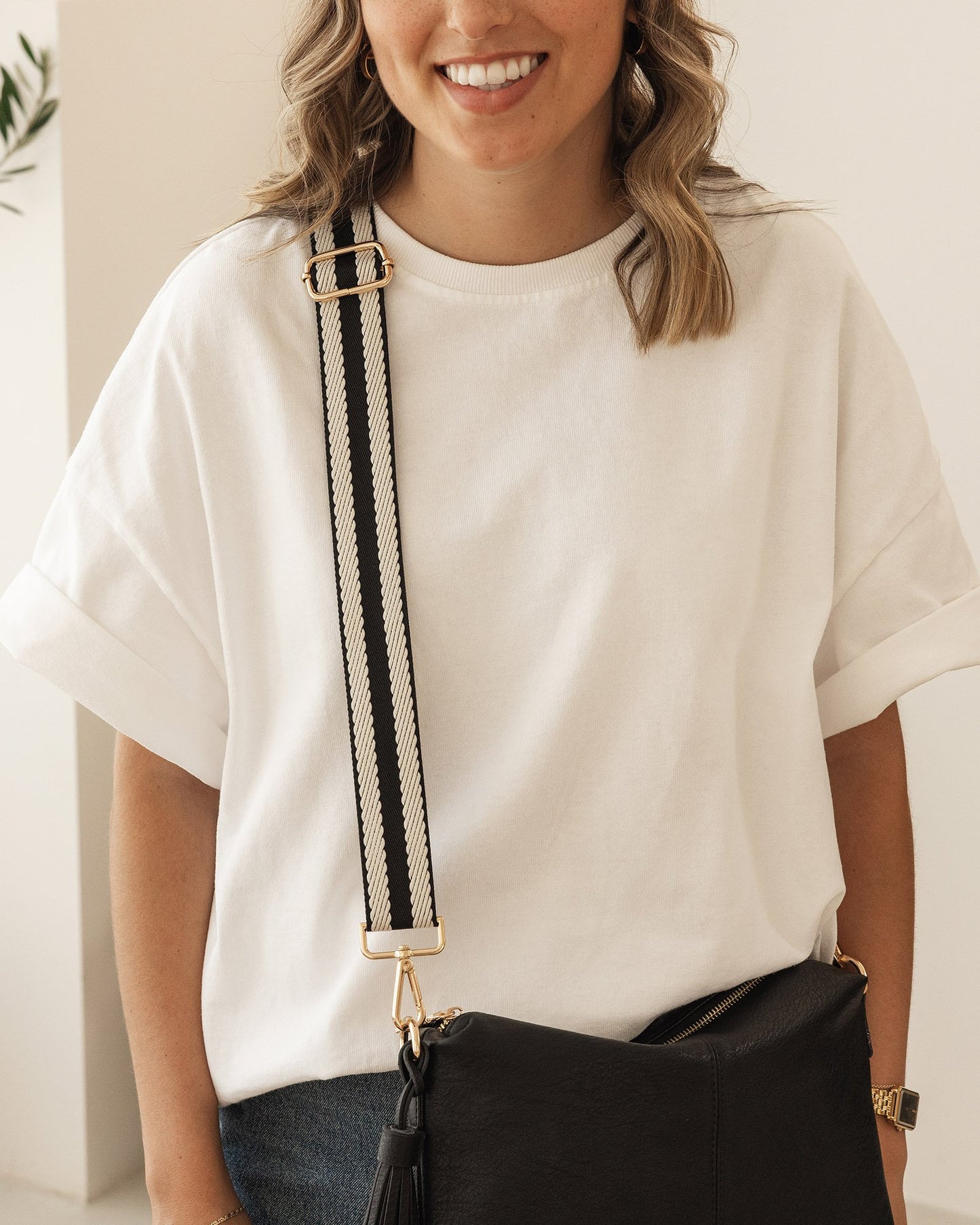 Daisy Stripe Crossbody Bag