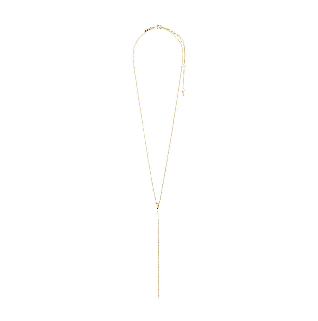 Eron recycled pearl Y-necklace