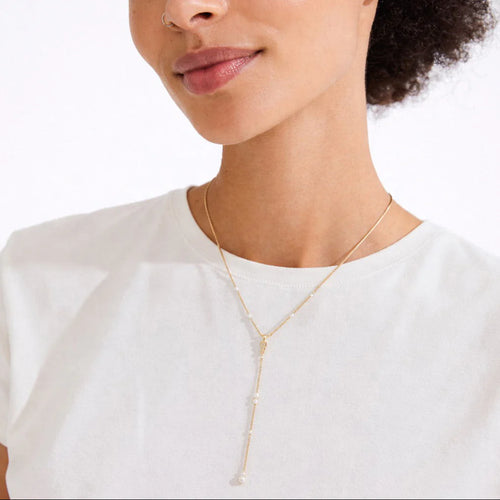 Eron recycled pearl Y-necklace