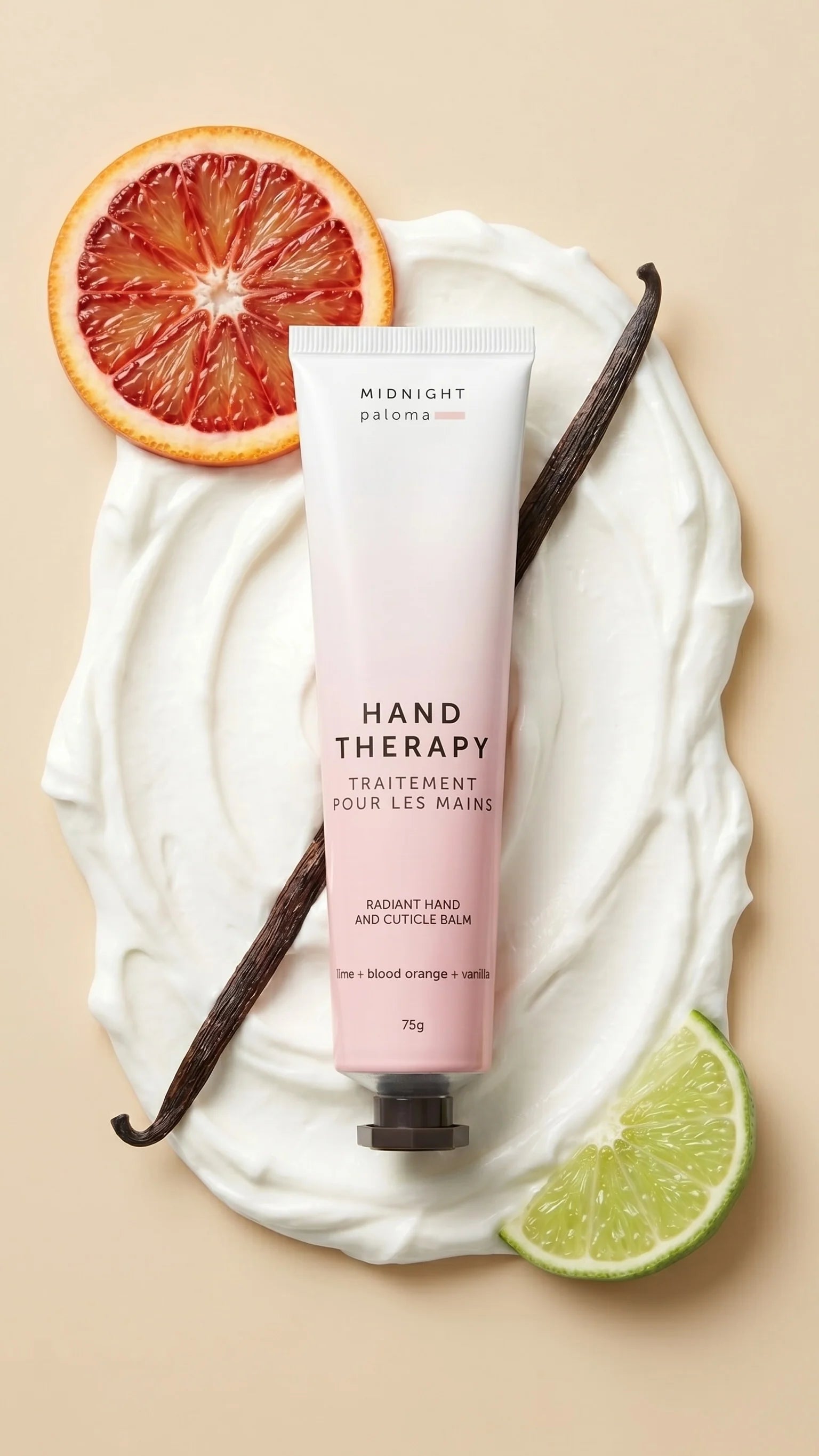 Hand Therapy Cream - Blood Orange, Lime, Vanilla + Grapefruit
