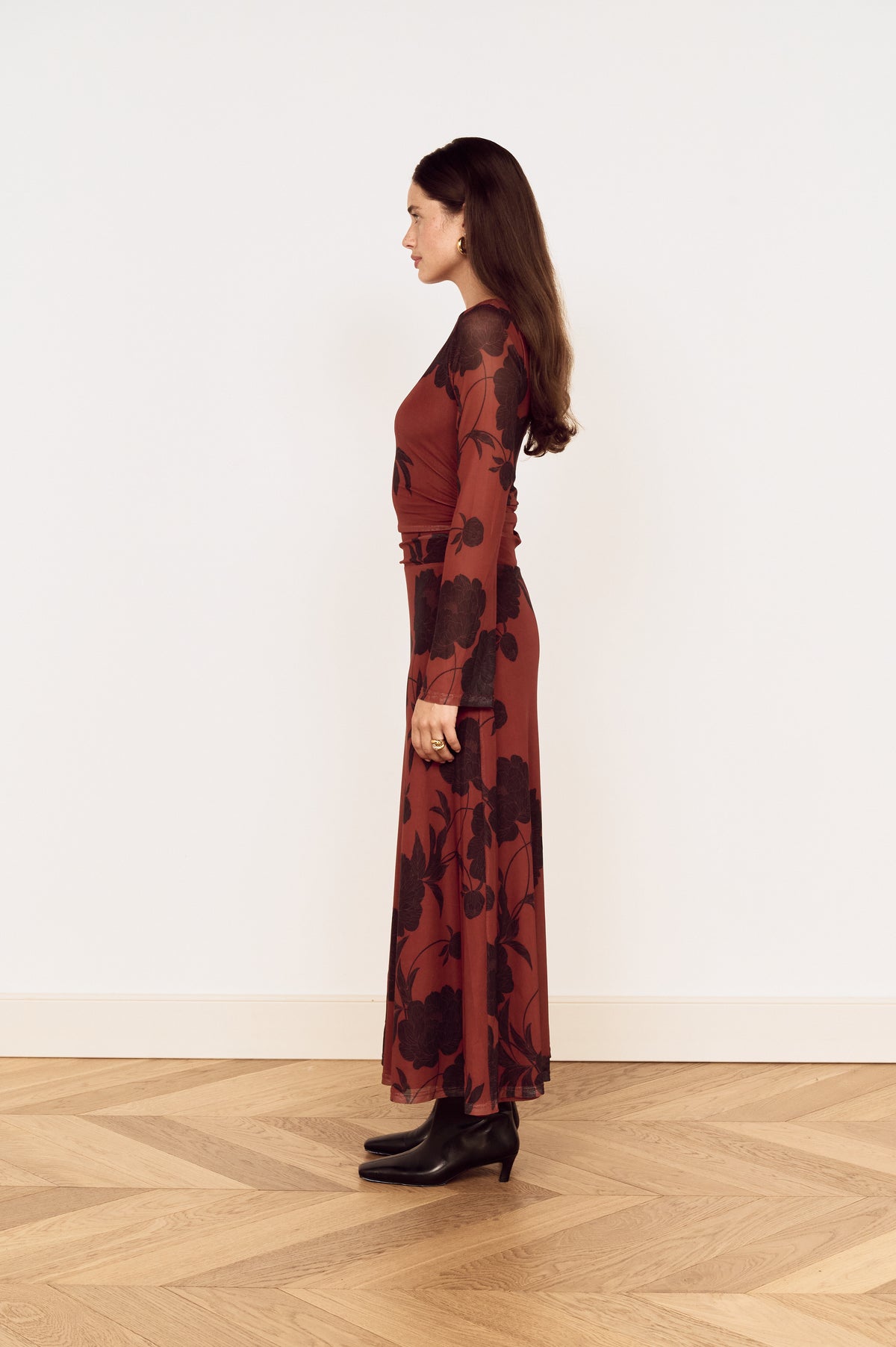 IMANI MESH MIDI DRESS