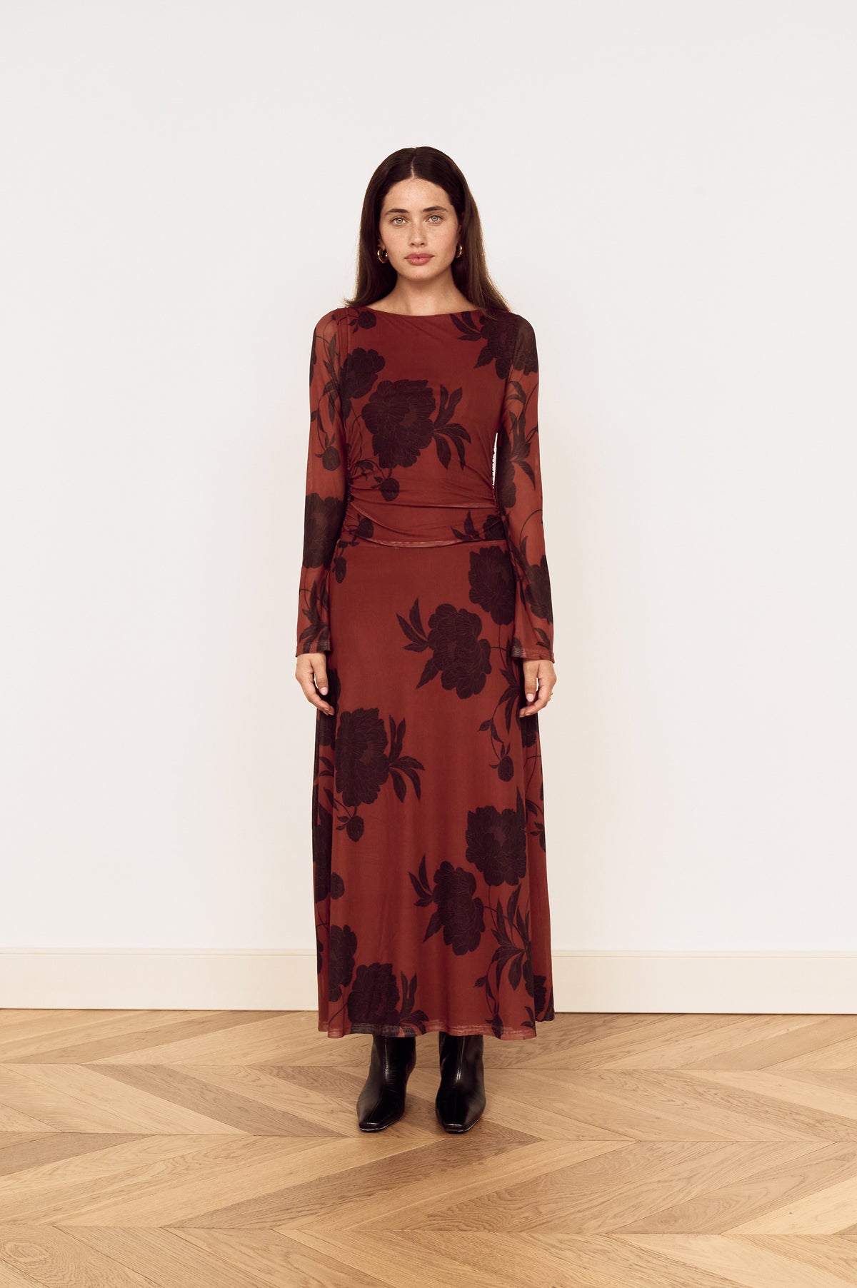 IMANI MESH MIDI DRESS