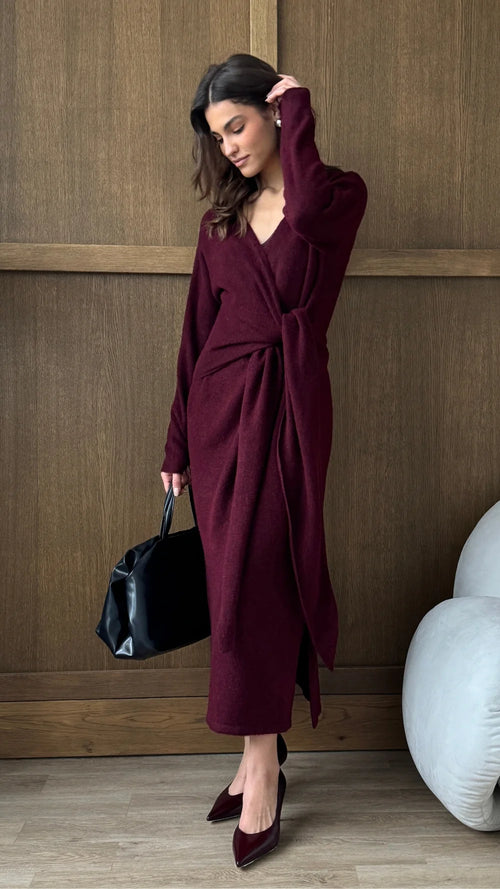 Keira Knit Wrap Dress