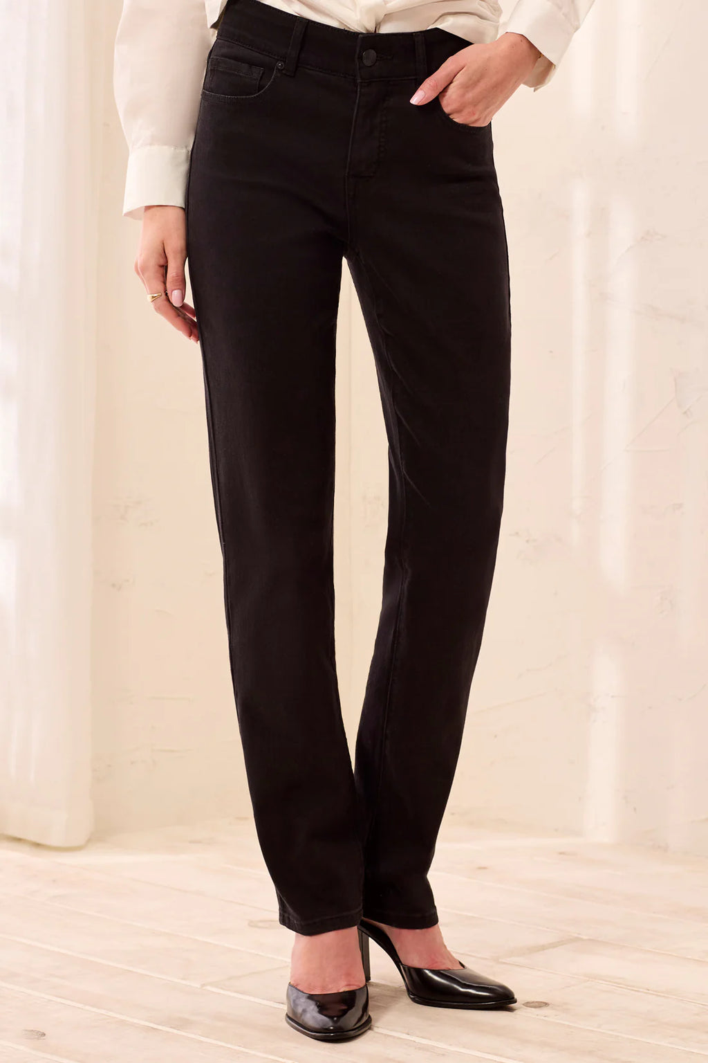 Sophia Curvy Straight Leg Denim Jeans