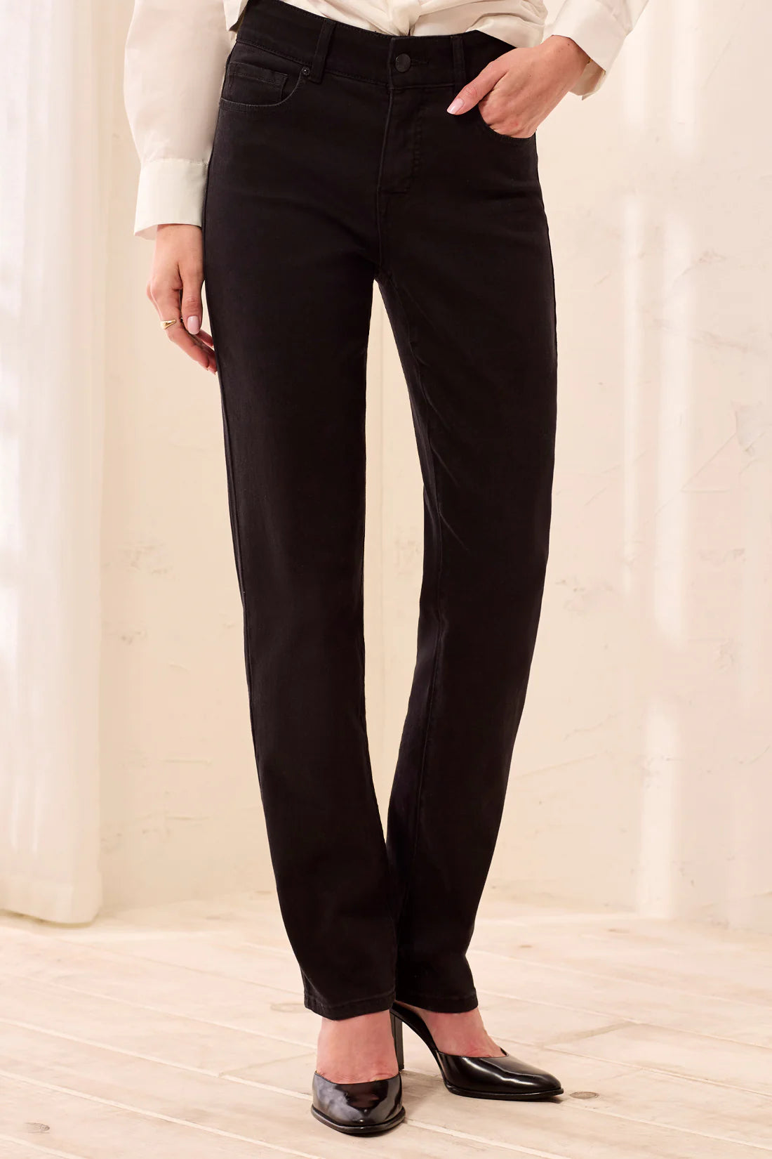 Sophia Curvy Straight Leg Denim Jeans