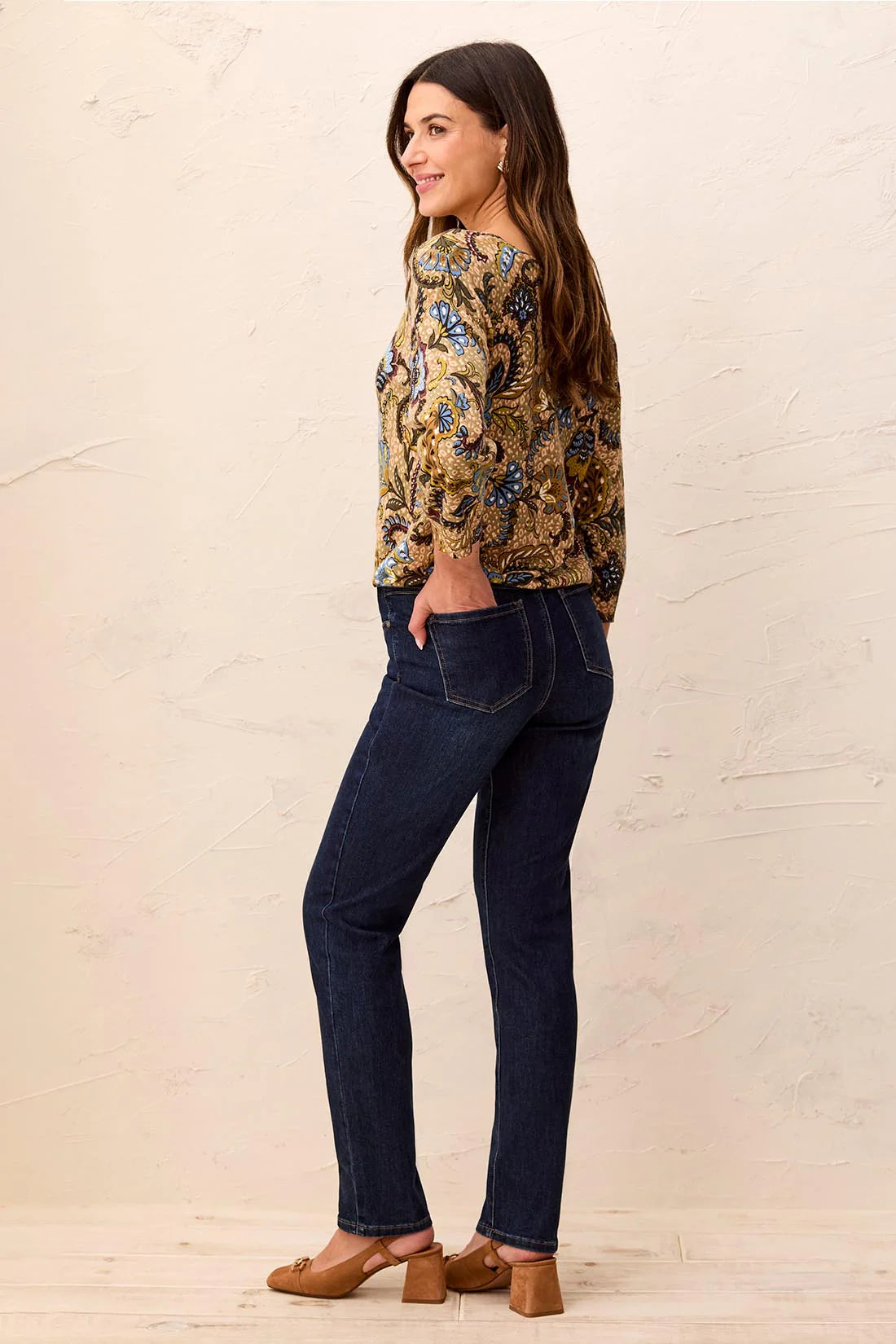 Sophia Curvy Straight Leg Denim Jeans