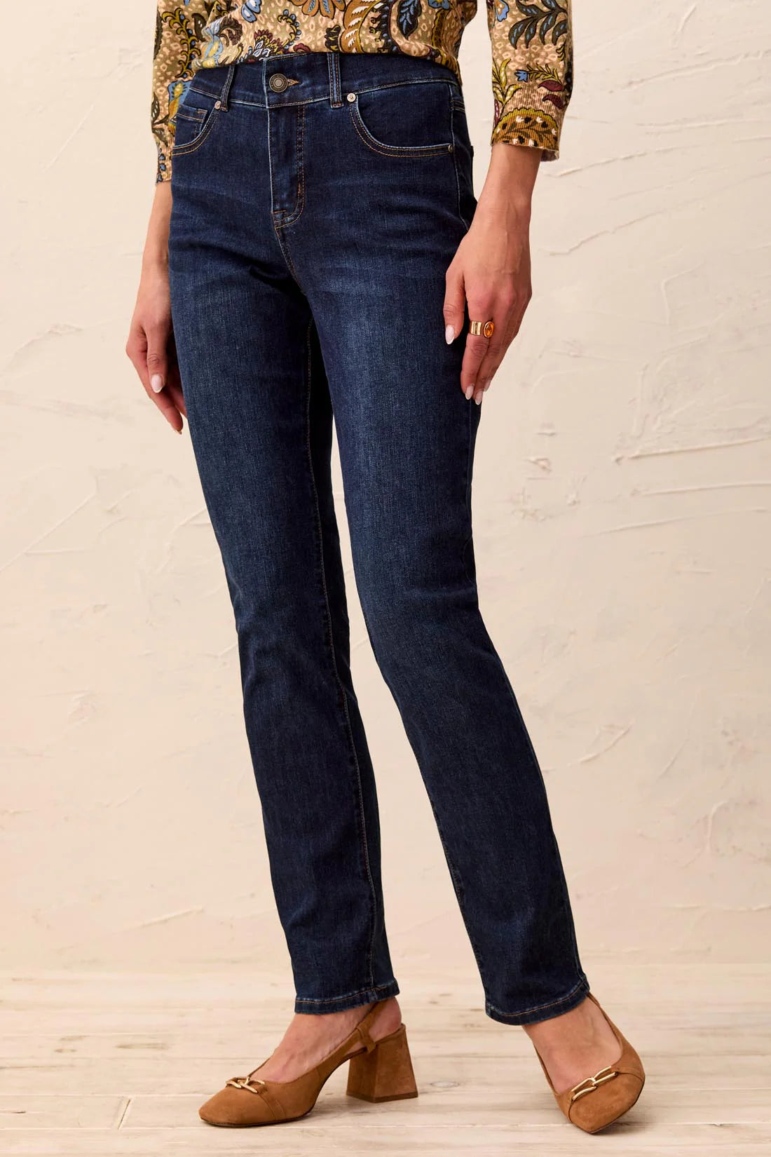 Sophia Curvy Straight Leg Denim Jeans