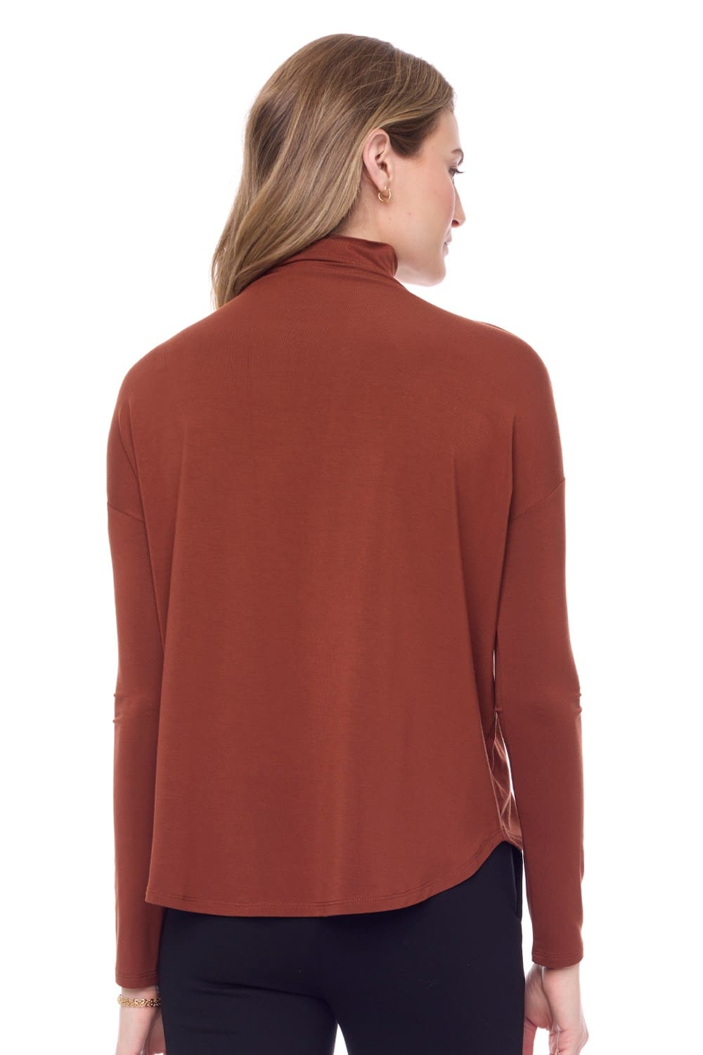 Morgan Solid Knit Jersey Turtleneck