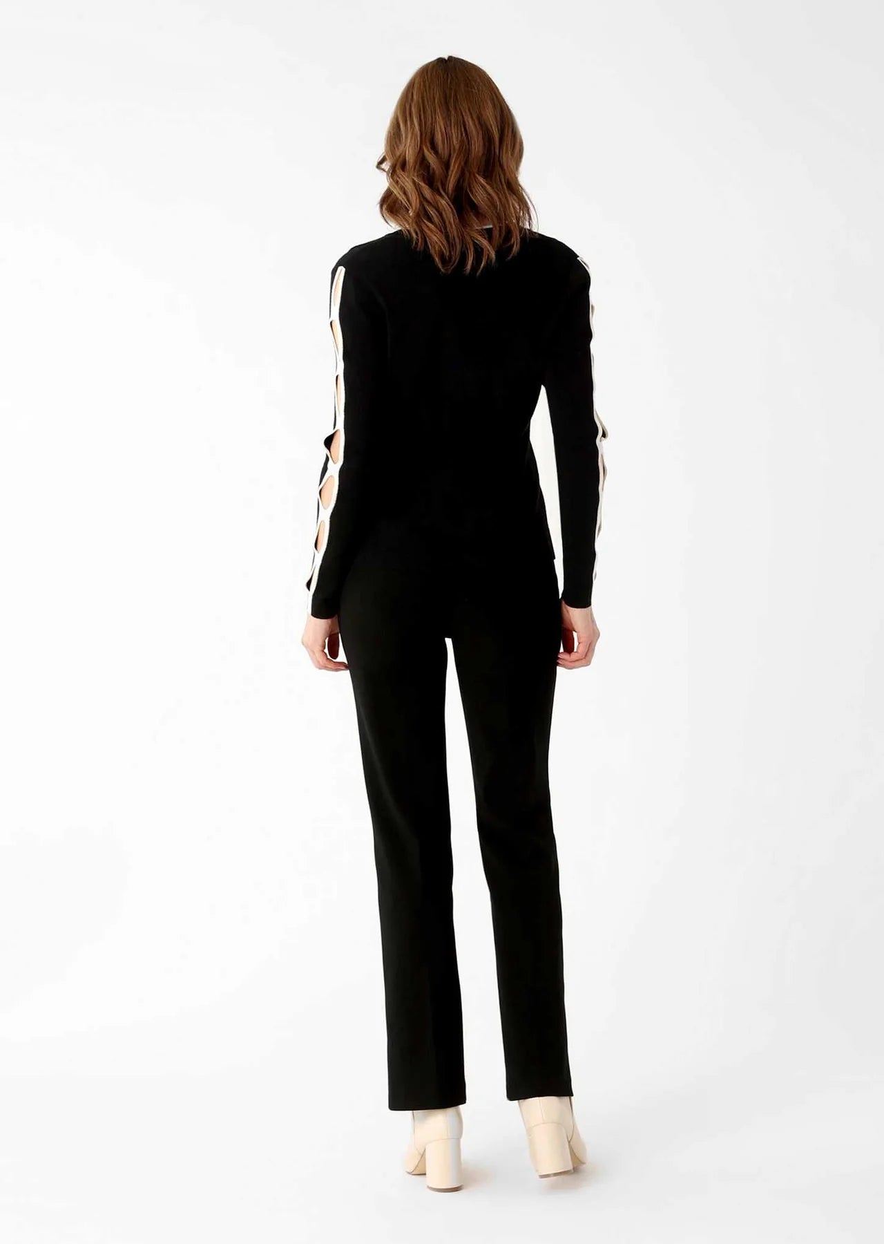 Jolie Fabric Straight Leg Trouser w/Pockets