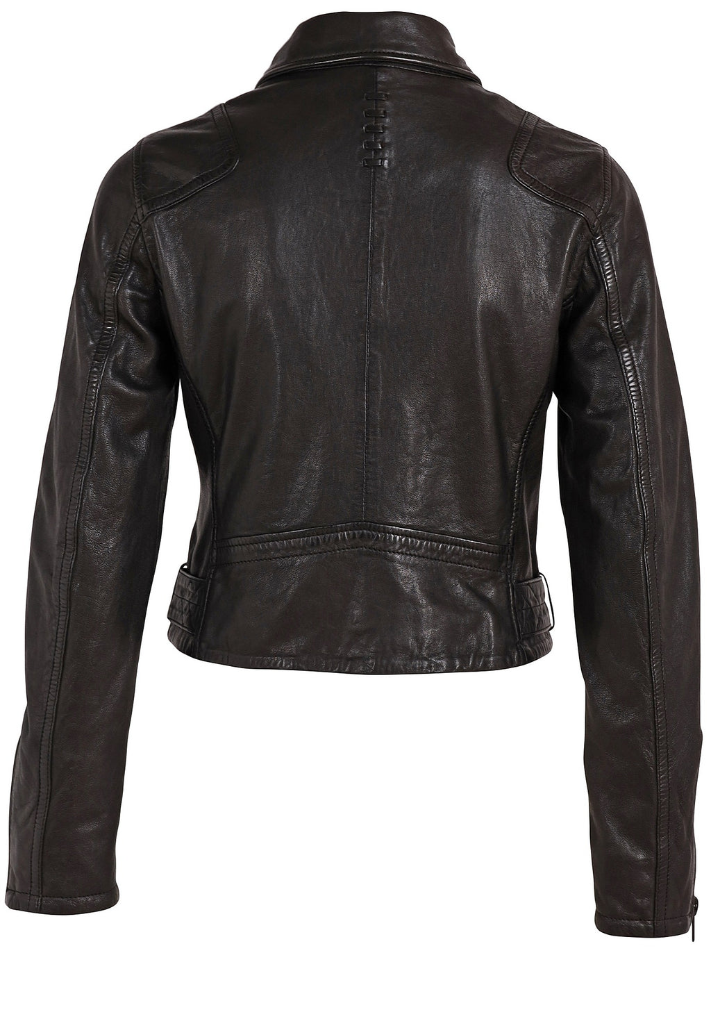 Bita Cropped Leather Moto Jacket