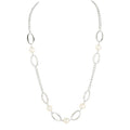 Perla Necklace 8&12mm Glass Pearl Cream S01 26"+3"