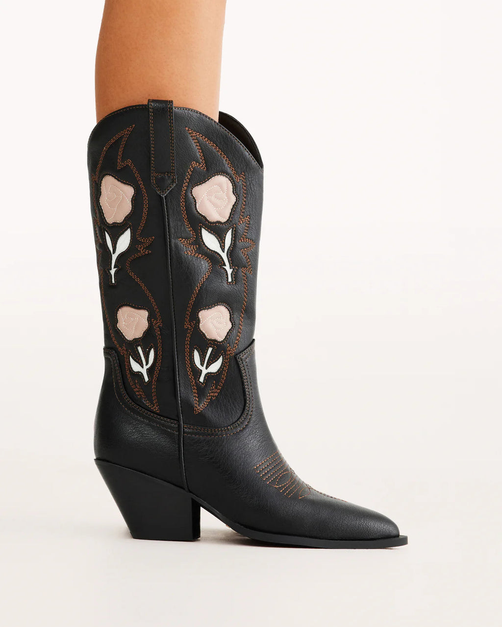 Arden Rose Embroidered Cowboy Boot