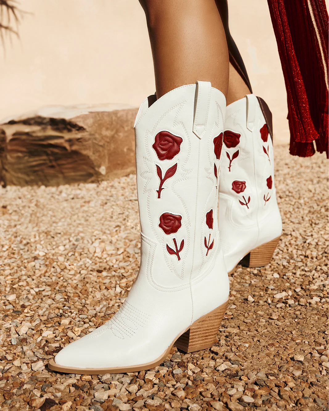 Arden Rose Embroidered Cowboy Boot