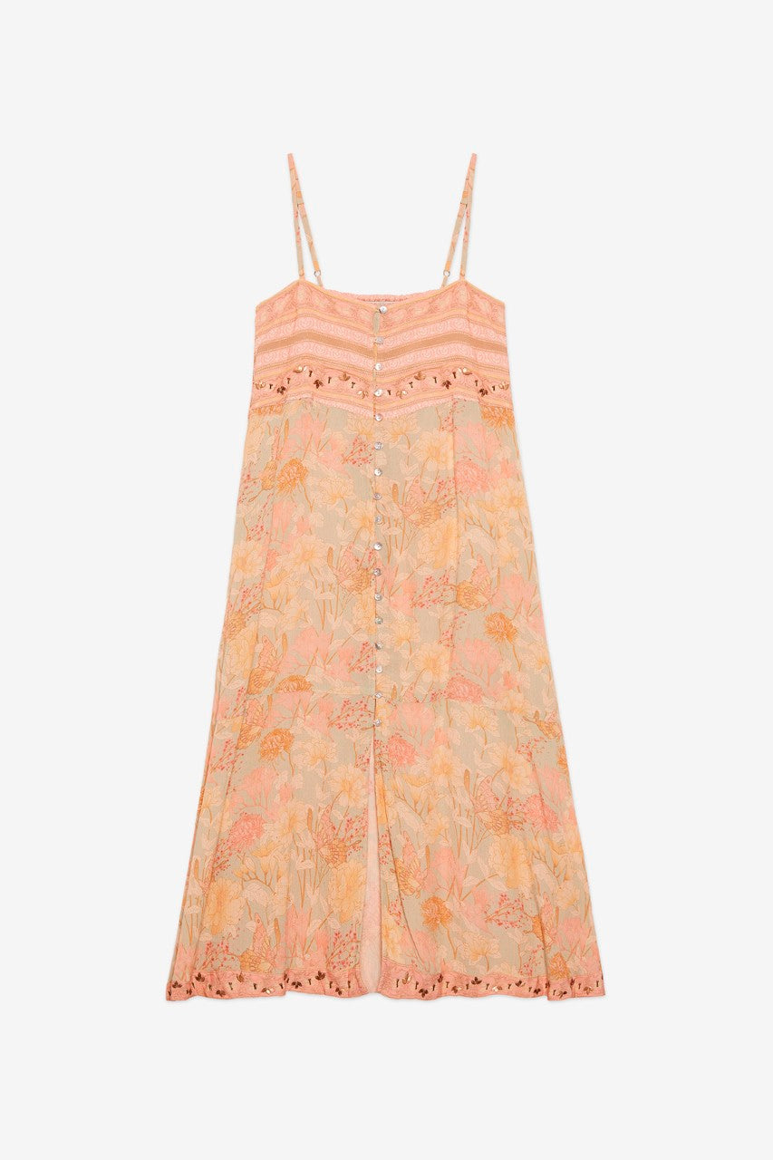 Floral Butterfly Print Midi Dress