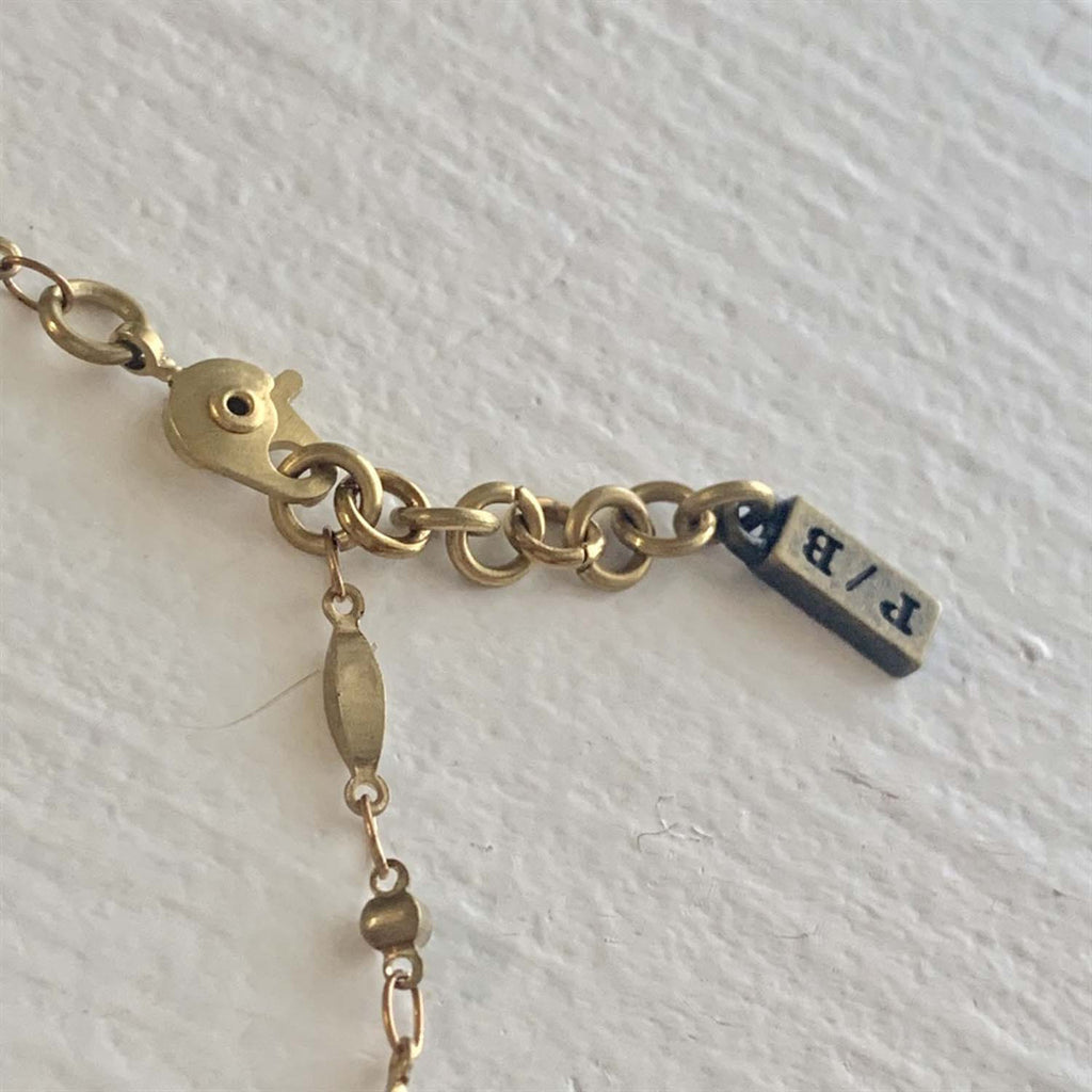 Indira Ornate Brass Chain Bracelet