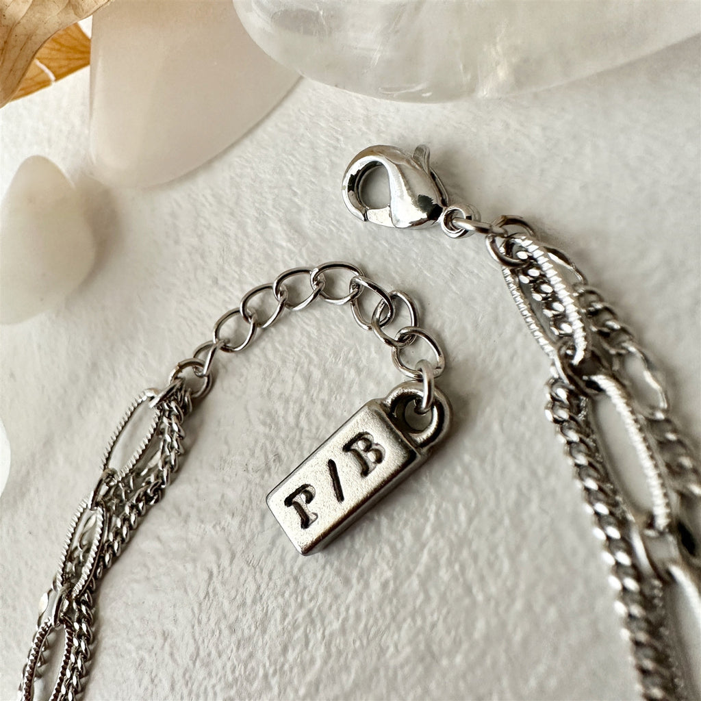 Nanaimo Triple Layer Textured Chain Bracelet