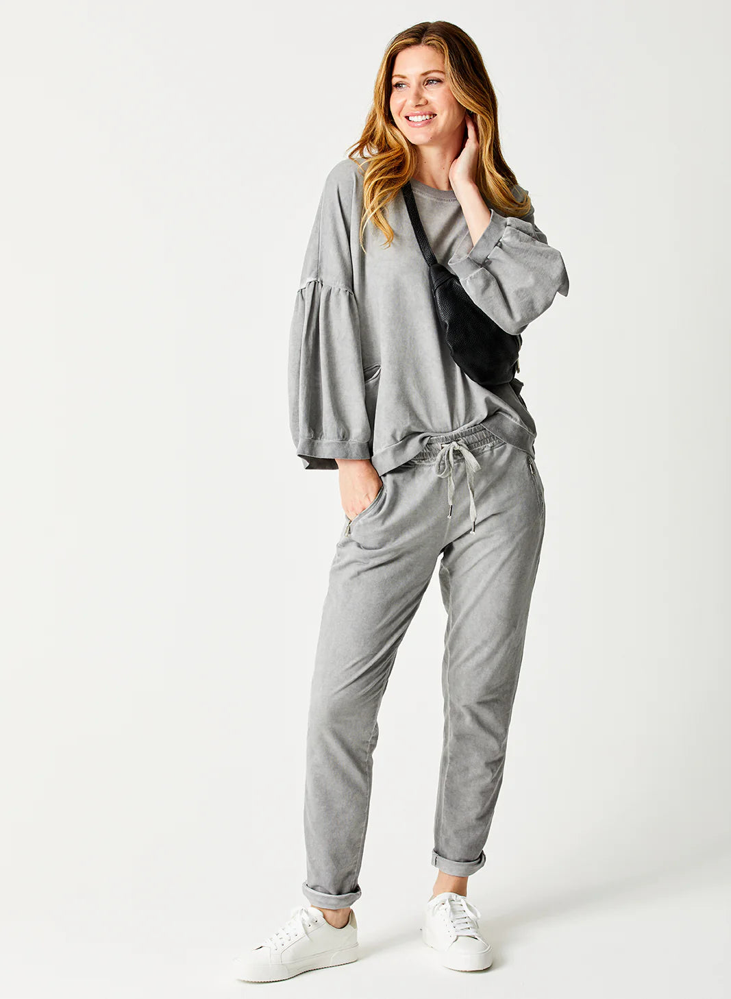 Bailey Vintage Wash Side Zip Joggers