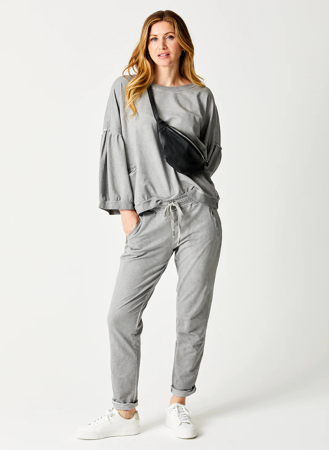 Bailey Vintage Wash Side Zip Joggers