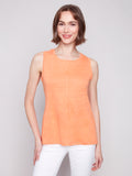 Cotton Slub Sleeveless Knit Top