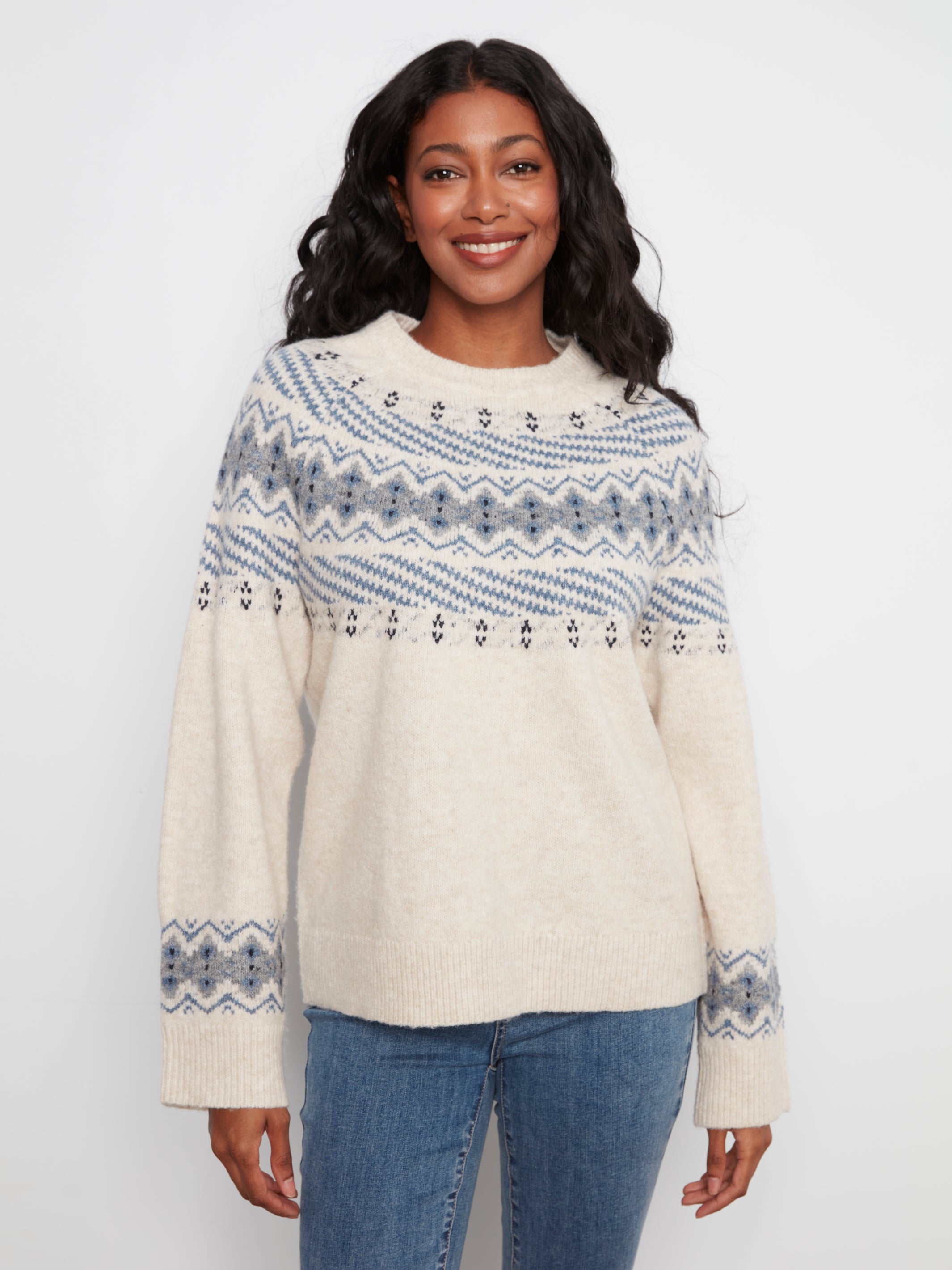 Fair Isle Crew Neck Sweater