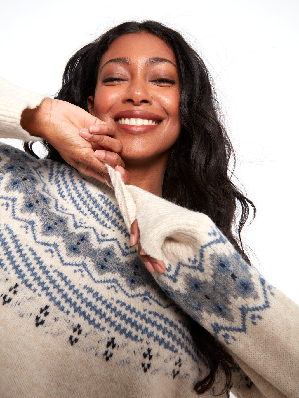 Fair Isle Crew Neck Sweater