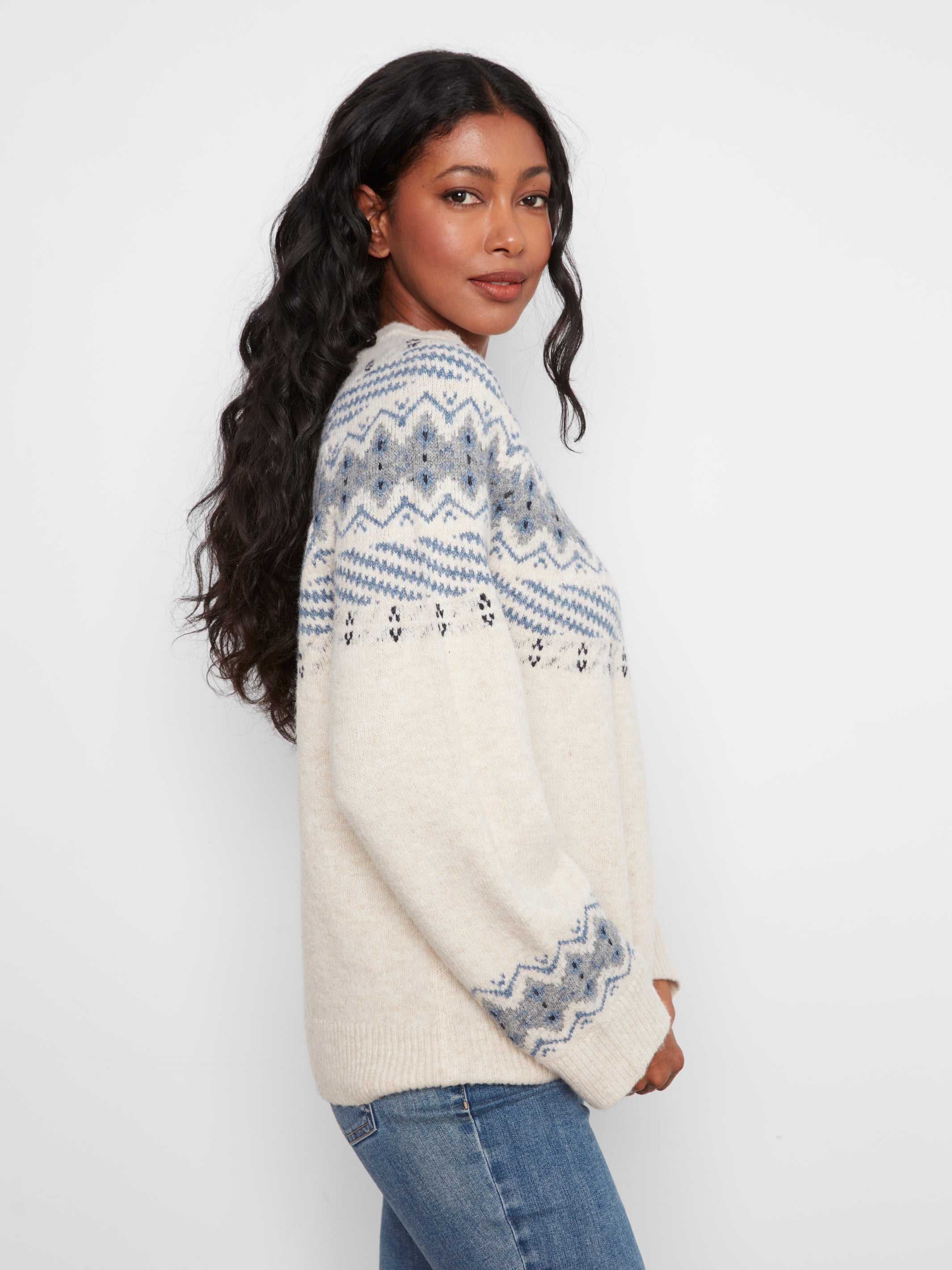 Fair Isle Crew Neck Sweater